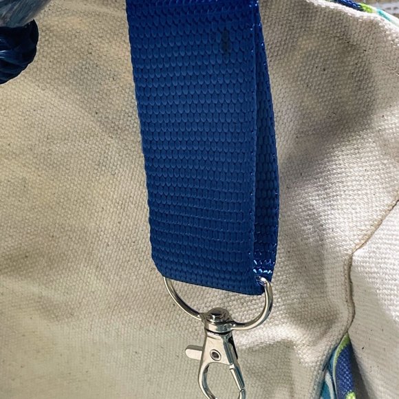 Outdoor Printed Fabric Womens Rope Handled Tote Shoulder Bag - Picture 2 of 5